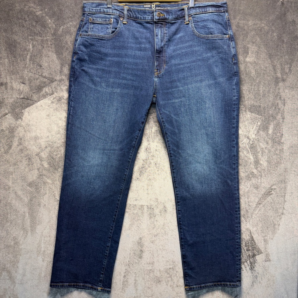 Mutual Weave Jeans Mens 40x30 Blue Cotton The Relaxed Fit Mid Rise Dark Wash